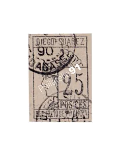 Timbre de DIEGO-SUAREZ n° 9, signé, collection timbres des colonies