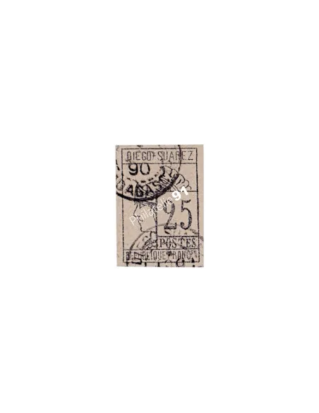 Timbre de DIEGO-SUAREZ n° 9, signé, collection timbres des colonies