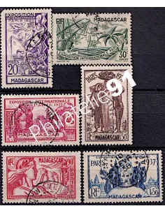 exposition internationale de 1937 timbres de Madagascar 193 à 198