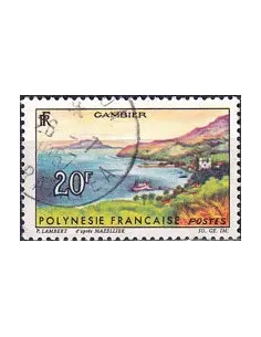 Polynésie, n° 34 oblitéré, collection timbres Dom-Tom