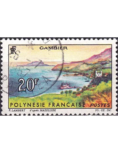 Polynésie, n° 34 oblitéré, collection timbres Dom-Tom