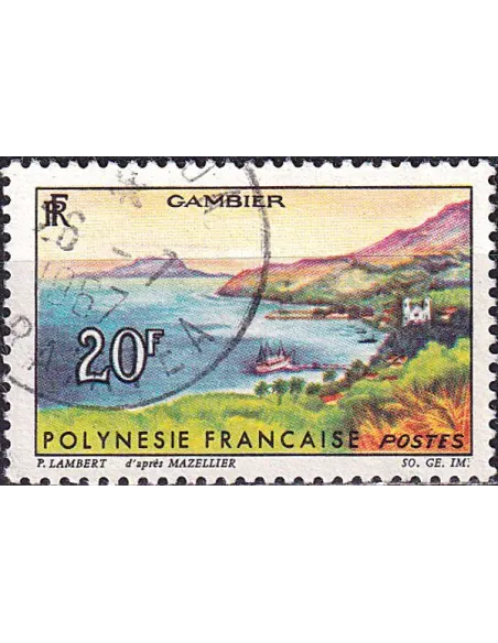 Polynésie, n° 34 oblitéré, collection timbres Dom-Tom