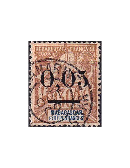 Madagascar, n° 57 oblitéré, collection timbres colonies françaises