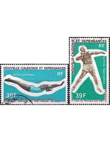Nouvelle-Calédonie, PA n° 106 à 107 oblitérés, Timbres Dom-Tom