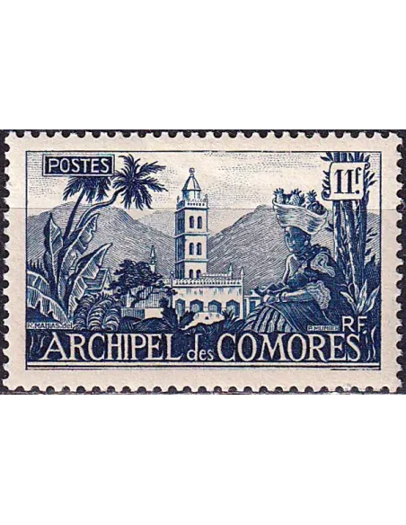 Comores, n° 9 charnière, timbres des colonies françaises
