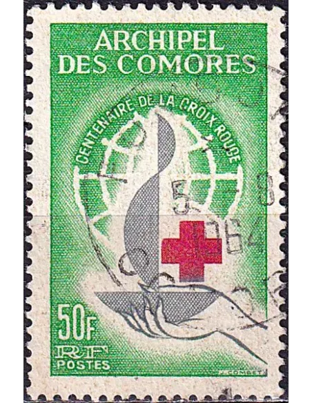 Comores, n° 27 oblitéré, timbres des colonies françaises