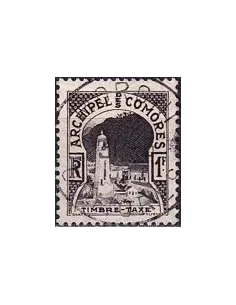 Comores, timbre-taxe n° 2 oblitéré, timbres des colonies françaises