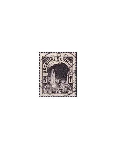 Comores, timbre-taxe n° 2 oblitéré, timbres des colonies françaises