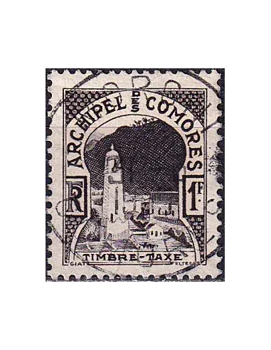 Comores, timbre-taxe n° 2 oblitéré, timbres des colonies françaises
