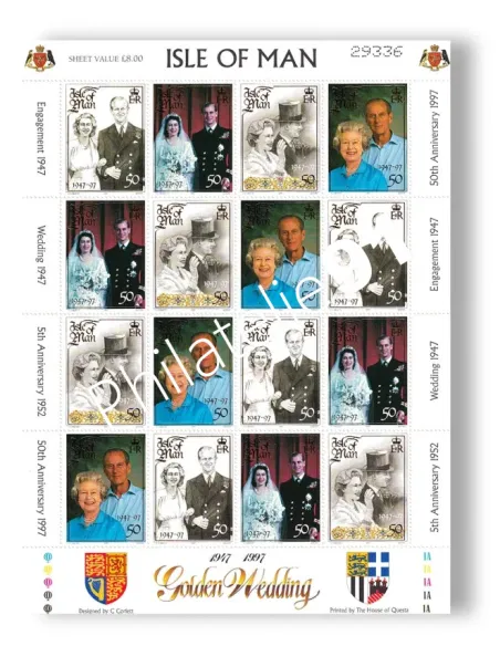 ILE DE MAN, n° 777 à 780 neufs, feuille, collection timbres Europe