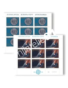 Yougoslavie, n° 1711 à 1712, 2 feuilles, collection timbres Europa