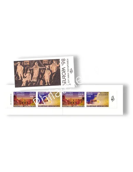 Grèce, Carnet n° 1964, Europa 1998, collection timbres Europa
