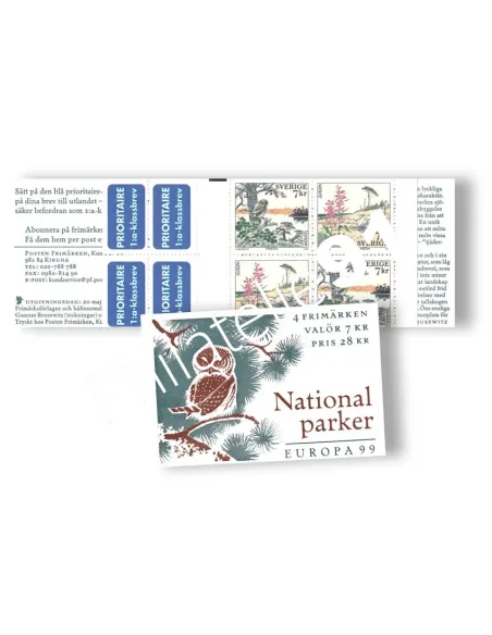 Suède, Carnet n° 2104, Europa 1999, collection timbres Europa