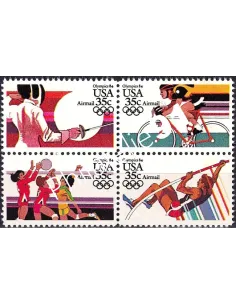 États-Unis, PA n° 103 à 106 neufs, bloc de 4, collection timbres Monde