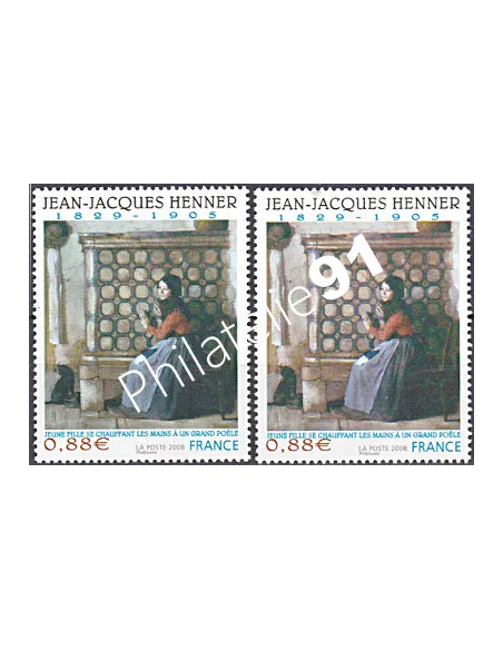 Timbre n° 4286, Henner, variétés timbres de France