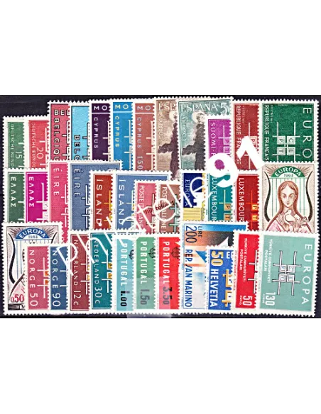 Année complète de timbres EUROPA - Année 1963