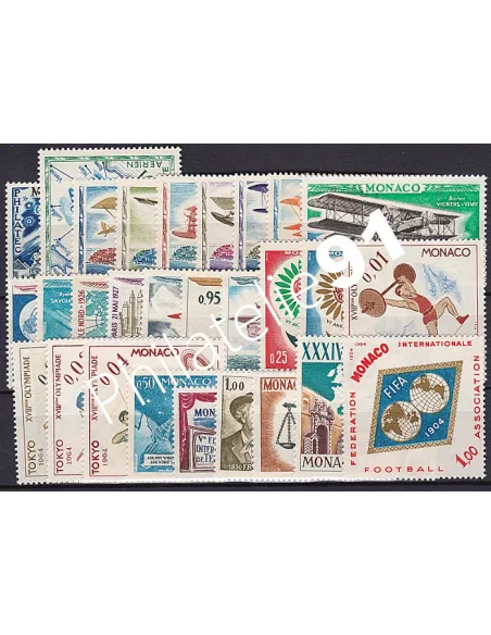 Monaco, Année complète1964, collection timbres Monaco