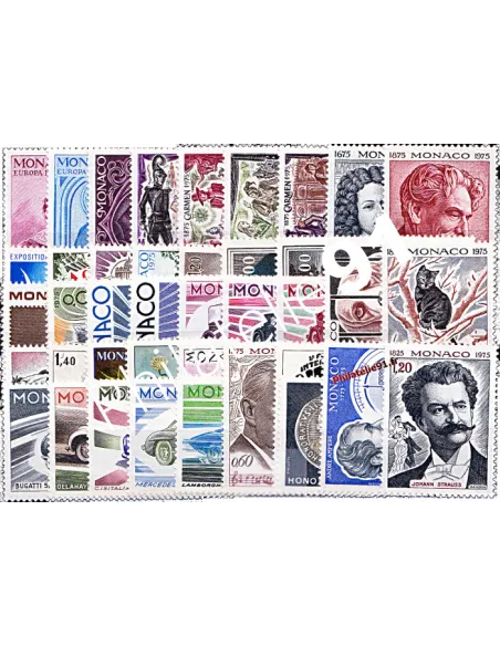 Année complète de timbres de Monaco - Année 1975 - Neuve**