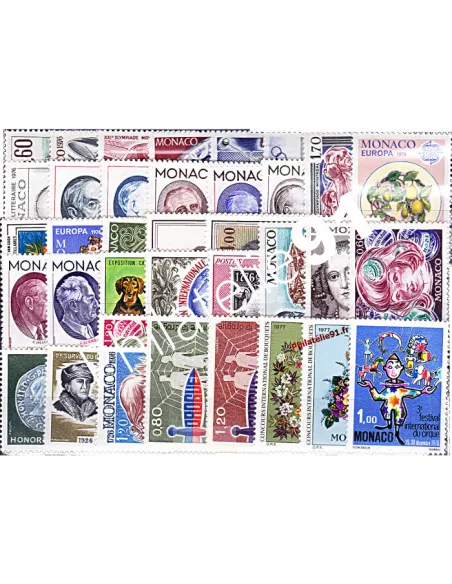 Année complète de timbres de Monaco - Année 1976 - Neuve**