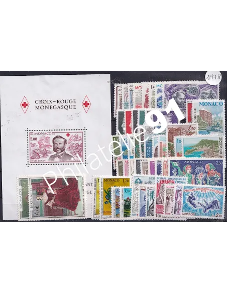 Timbres de Monaco - Année complète 1978 neuve