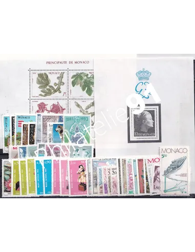 Timbres de Monaco - Année complète 1983 - Neuve