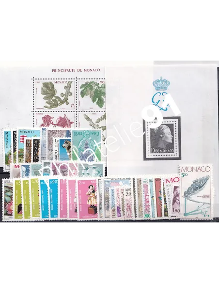 Timbres de Monaco - Année complète 1983 - Neuve