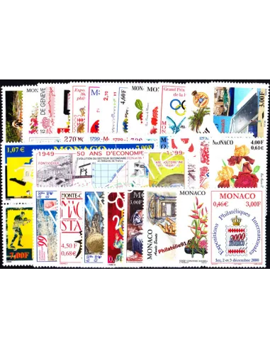 Monaco - Timbres de l'Année 1999 neufs, timbres de Monaco