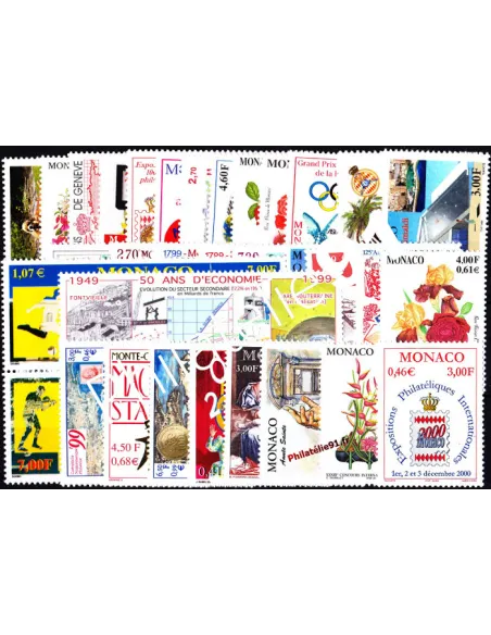 Monaco - Timbres de l'Année 1999 neufs, timbres de Monaco
