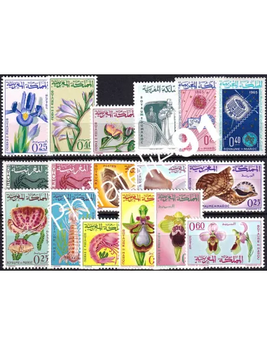 Maroc, Année complète neuve 1965, Collection timbres Colonies