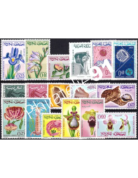 Maroc, Année complète neuve 1965, Collection timbres Colonies