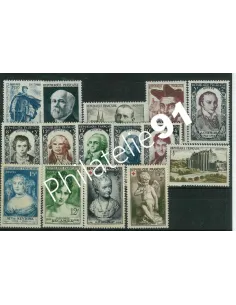 Année complète de timbres de France 1950,Timbres de France