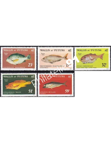 Wallis et Futuna, n° 259 à 263 neufs, timbres Dom-Tom