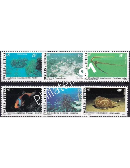 Wallis et Futuna, n° 267 à 272 neufs, timbres Dom-Tom