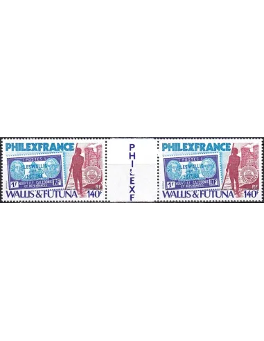 Wallis et Futuna, n° 285A neuf, paire avec vignette, timbres Dom-Tom