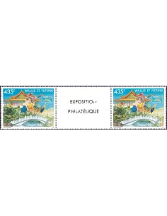 Wallis et Futuna, n° 454A neuf, paire avec vignette, timbres Dom-Tom