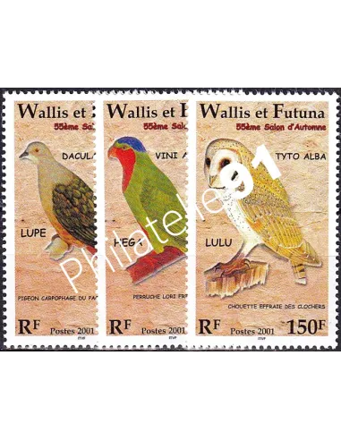 Wallis et Futuna, n° 561 à 563 neufs, timbres Dom-Tom