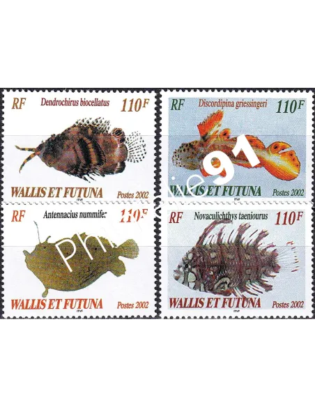 Wallis et Futuna, n° 583 à 586 neufs, timbres Dom-Tom