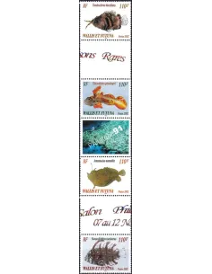 Wallis et Futuna, n° 583A neuf, bande avec vignettes, timbres Dom-Tom