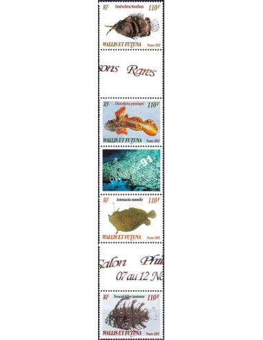 Wallis et Futuna, n° 583A neuf, bande avec vignettes, timbres Dom-Tom