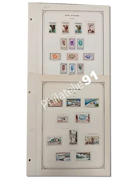 Lot de timbres de Cote d'Ivoire, collection Lot Tous Pays