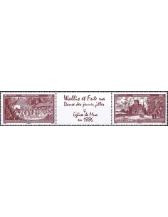 Wallis et Futuna, n° 661A neuf, paire avec vignette, timbres Dom-Tom