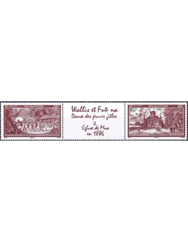 Wallis et Futuna, n° 661A neuf, paire avec vignette, timbres Dom-Tom