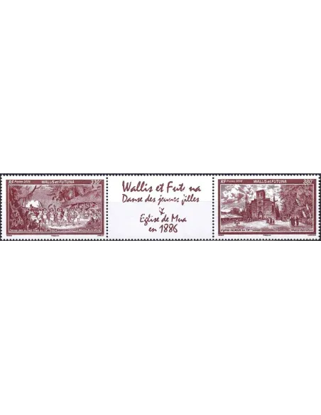 Wallis et Futuna, n° 661A neuf, paire avec vignette, timbres Dom-Tom