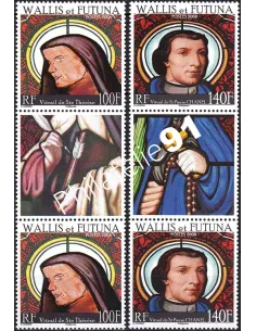 Wallis et Futuna, n° 700A et 701A, 2 paires, timbres Dom-Tom