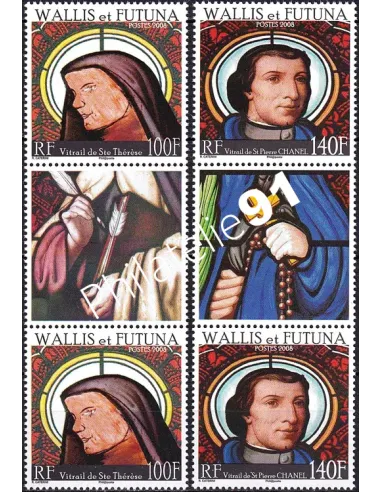 Wallis et Futuna, n° 700A et 701A, 2 paires, timbres Dom-Tom