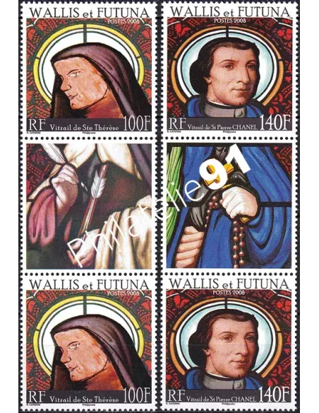 Wallis et Futuna, n° 700A et 701A, 2 paires, timbres Dom-Tom