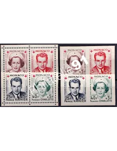 MONACO, n° 334A à 337B, Collection timbres Monaco