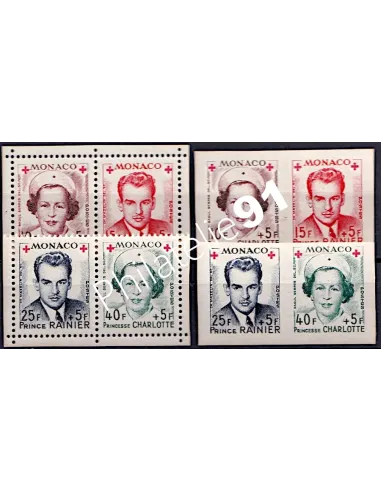 MONACO, n° 334A à 337B, Collection timbres Monaco