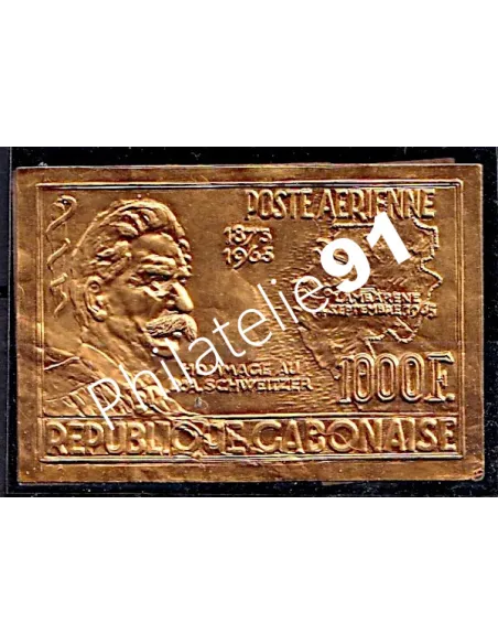GABON - Timbre n° 41 - Poste Aérienne - Timbre en Or -