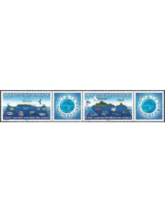 Wallis et Futuna, n° 908A neuf, paire avec vignettes, timbres Dom-Tom